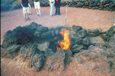 Gekocht wird direkt aus einer Magmakammer Gekocht wird direkt aus einer Magmakammer