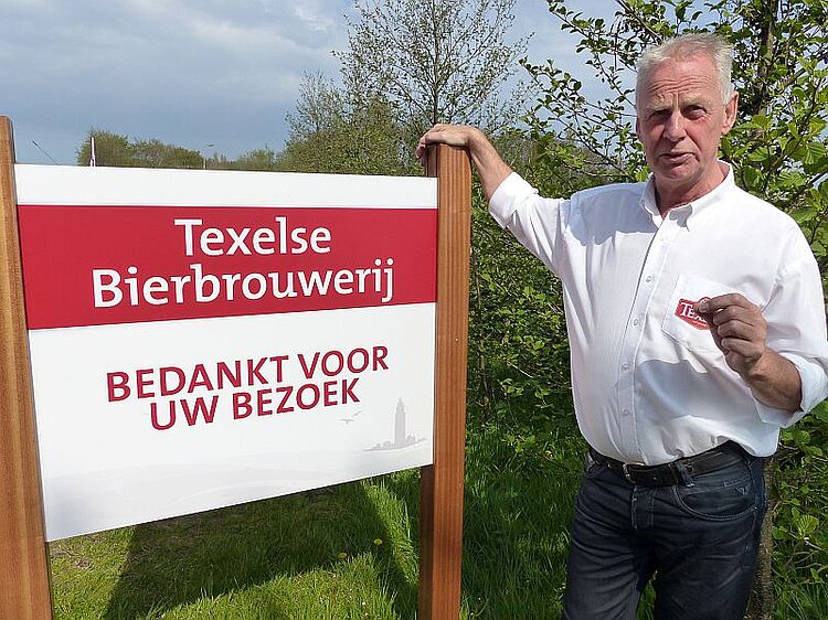 Gastheer Peul van der Lee der Texelse Bierbrouwerij