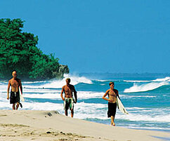 Traumhafte Kulisse von Strand und Meer