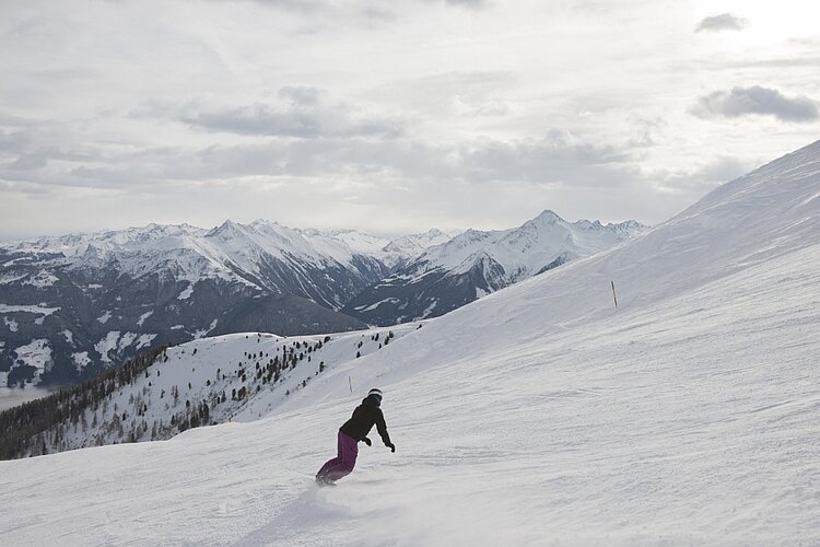 Skifahren auf dem Penken im Zillertal.