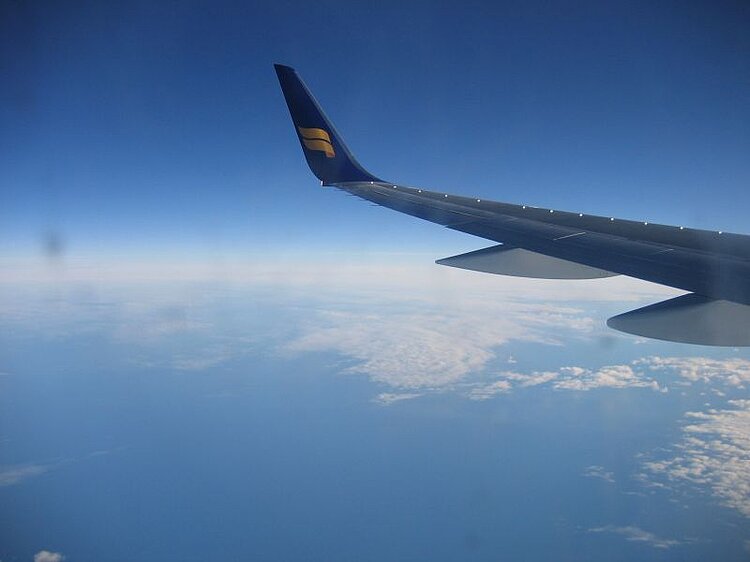 Flug nach Island