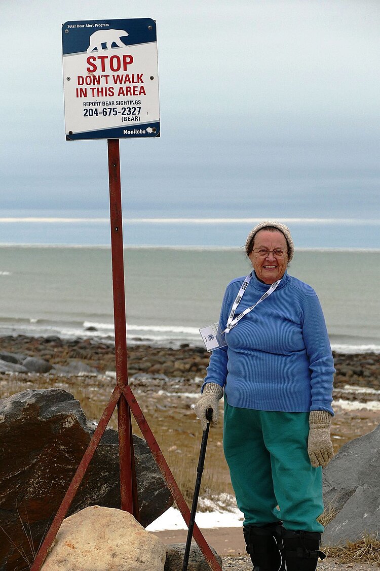 Eisbärengebiet in Churchill, Kanada