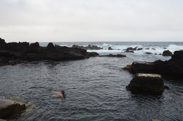 Lava-Pool in Biscoitos, Terceira, Azoren