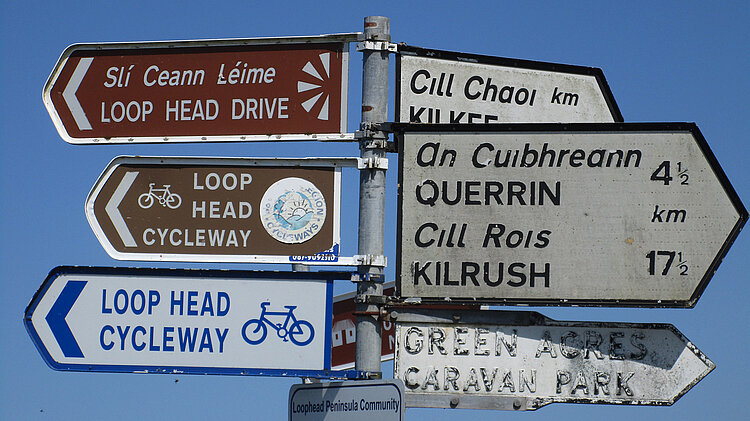 Beschilderung am Loop Head Drive