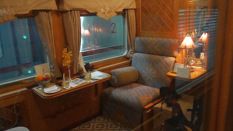 Eine luxuriöse Zug-Kabine