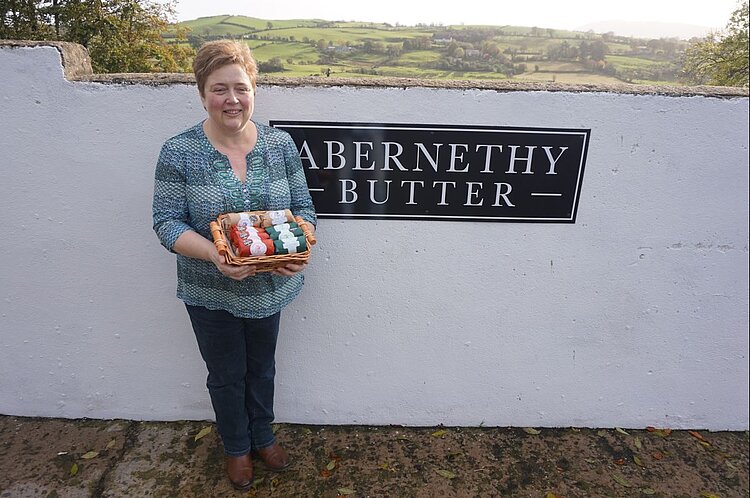Abernethy Butter auf der Beech Tree Farm in Nordirland